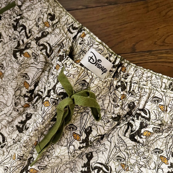 NEW Disney Womens Bambi Quilted Pants XL NWT Thumper Flower Allover Print - Picture 4 of 8